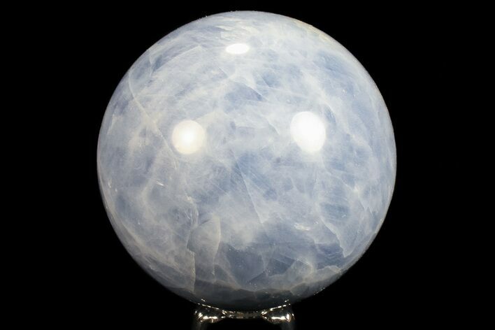 Polished Blue Calcite Sphere - Madagascar #74447